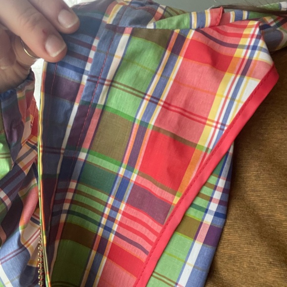 Colorful Plaid Hooded Raincoat Weatherproof Vintage brand XL - Picture 5 of 11